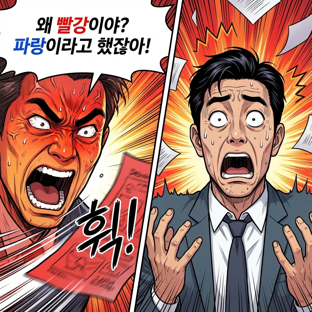 Scene 2: Boss shouting Why RED?