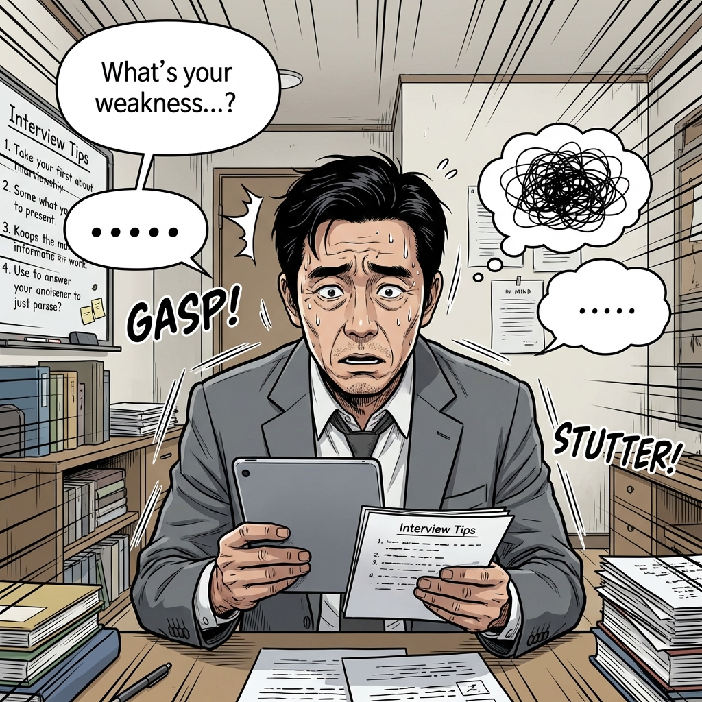 Scene 2: Weakness Question Panic