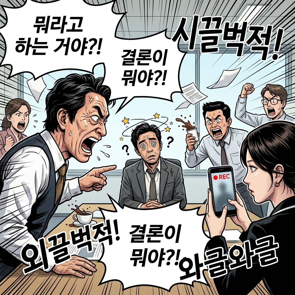 혼란스러운 회의장